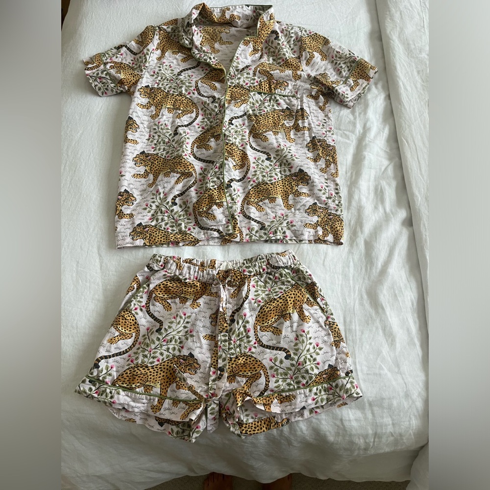 Matching Printfresh Pajamas Set with Leopard Print - Size XS